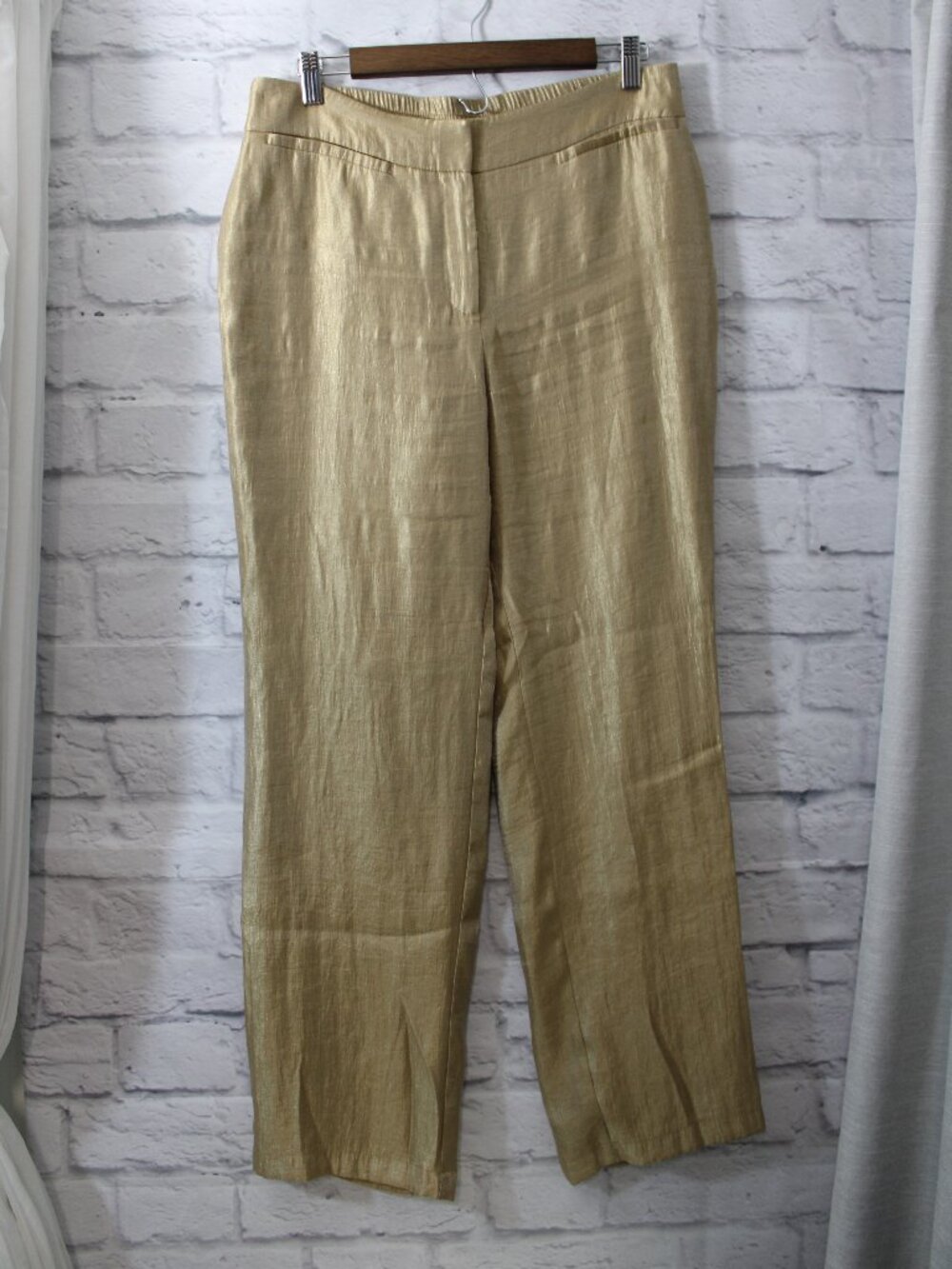 Chico's Travelers Gold 6R Welt Pocket Straight Leg Pants Evening Resort Fall